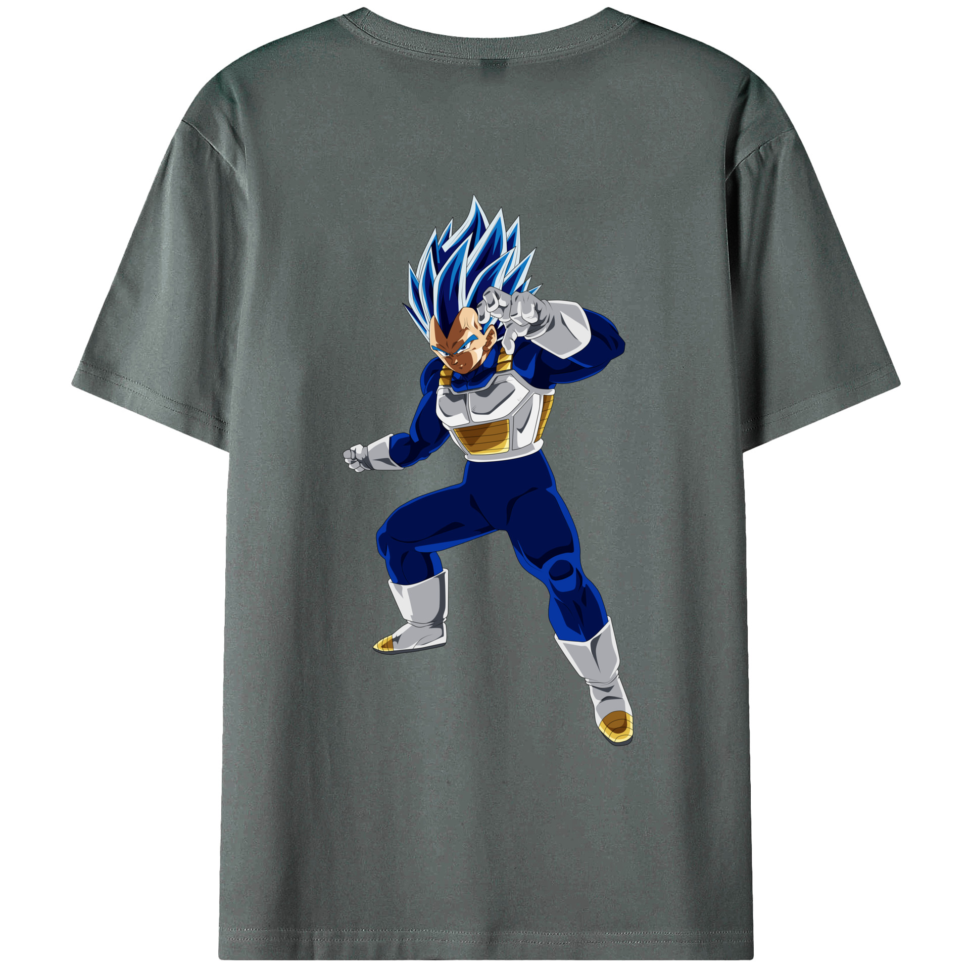 （画像用） ドラゴンボール ベジータ四世（Bejīta Yonsei）DRAGON BALL Vegeta IV 綿100％ メンズ半袖Tシャツ（バックプリント） 通気性